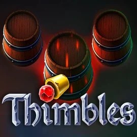 Thimbles slot logo by Evoplay at Level up CasinoThimbles