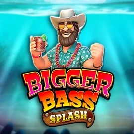 Bigger Bass Splash online game logo by Pragmatic Play on Levels Up Casino.com